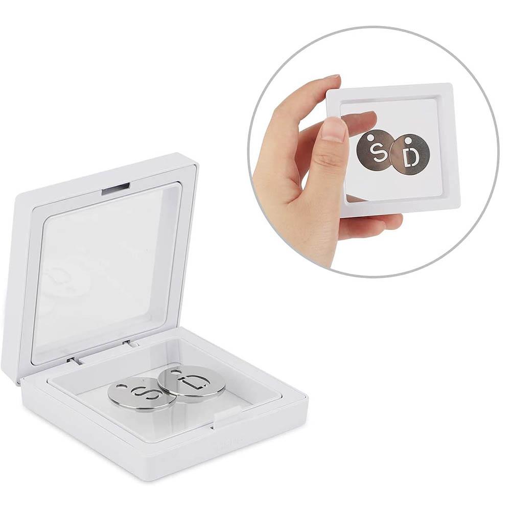 10pcs Transparent Floating Display Box, Plastic Film Jewelry Packaging Box, Jewelry, Necklace, Ring, and Collectible Storage Box