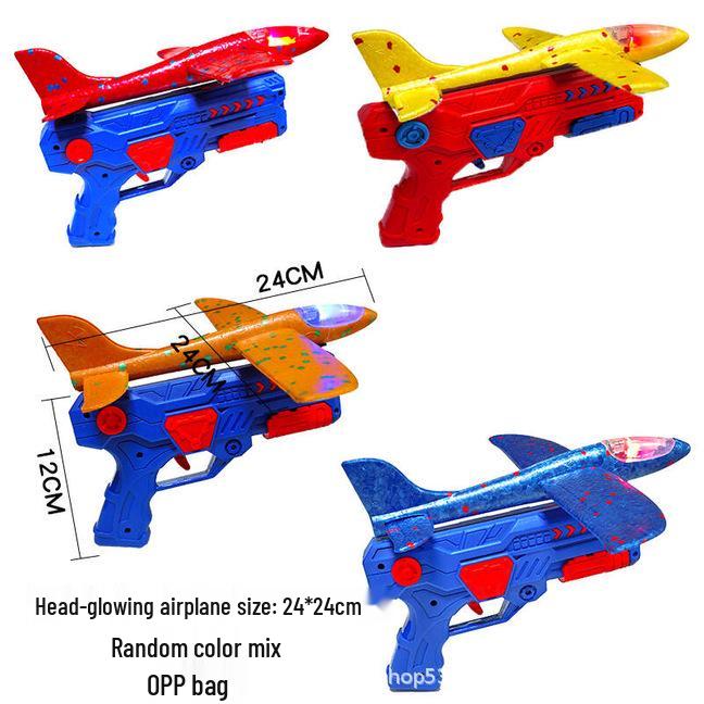 Children's 48CM Luminous Foam Glider Toy - Pure White Model for Outdoor Play