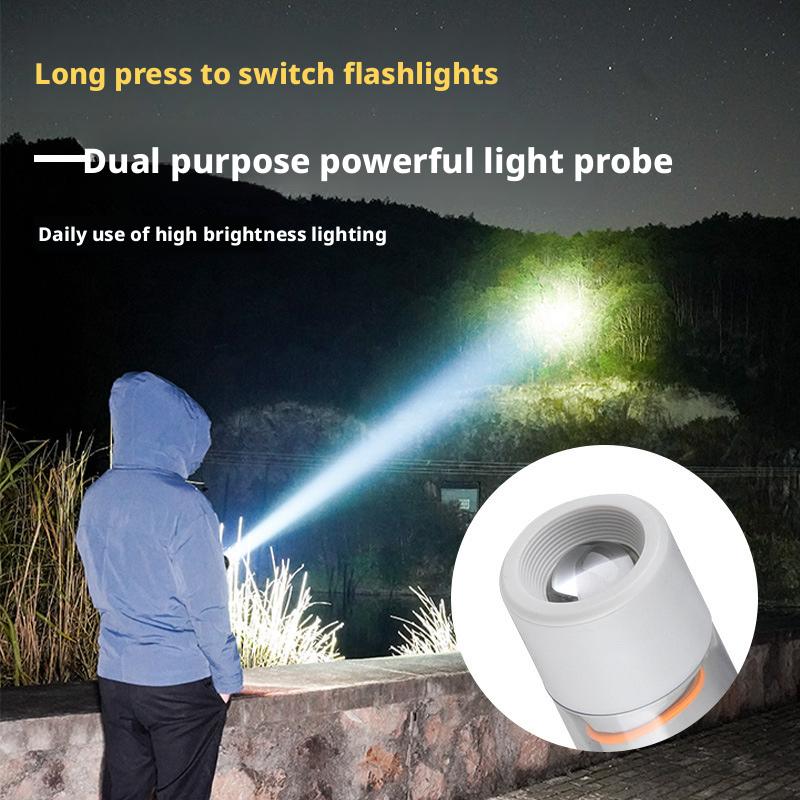 2000mAh Camping Lantern Light Portable LED Flashlight Rechargeable Lamp with Battery Outdoor Work Torch with Grip For Garage Hiking Travel