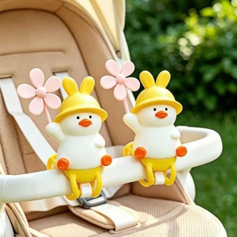Yellow Windmill Duck Pendant Hanging Installation Baby Cart Decoration Bicycle Ornament Kids