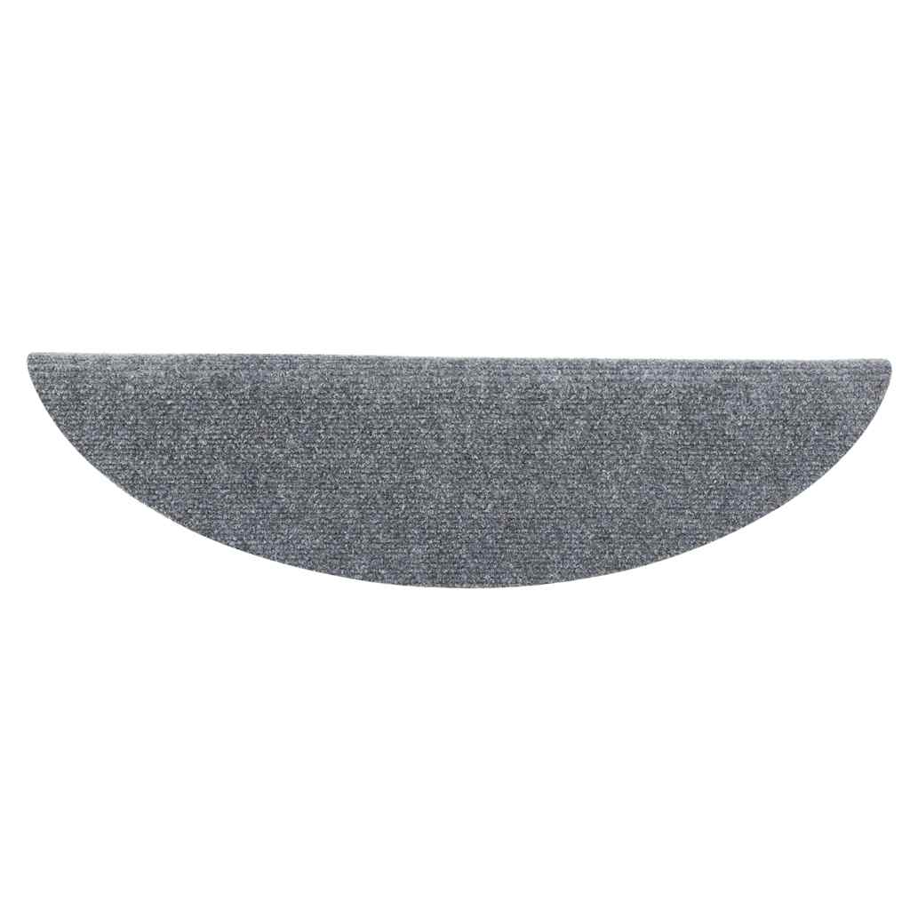Self Adhesive Stair Mats 10 pcs Light Grey 56 x 17 x 3 cm
