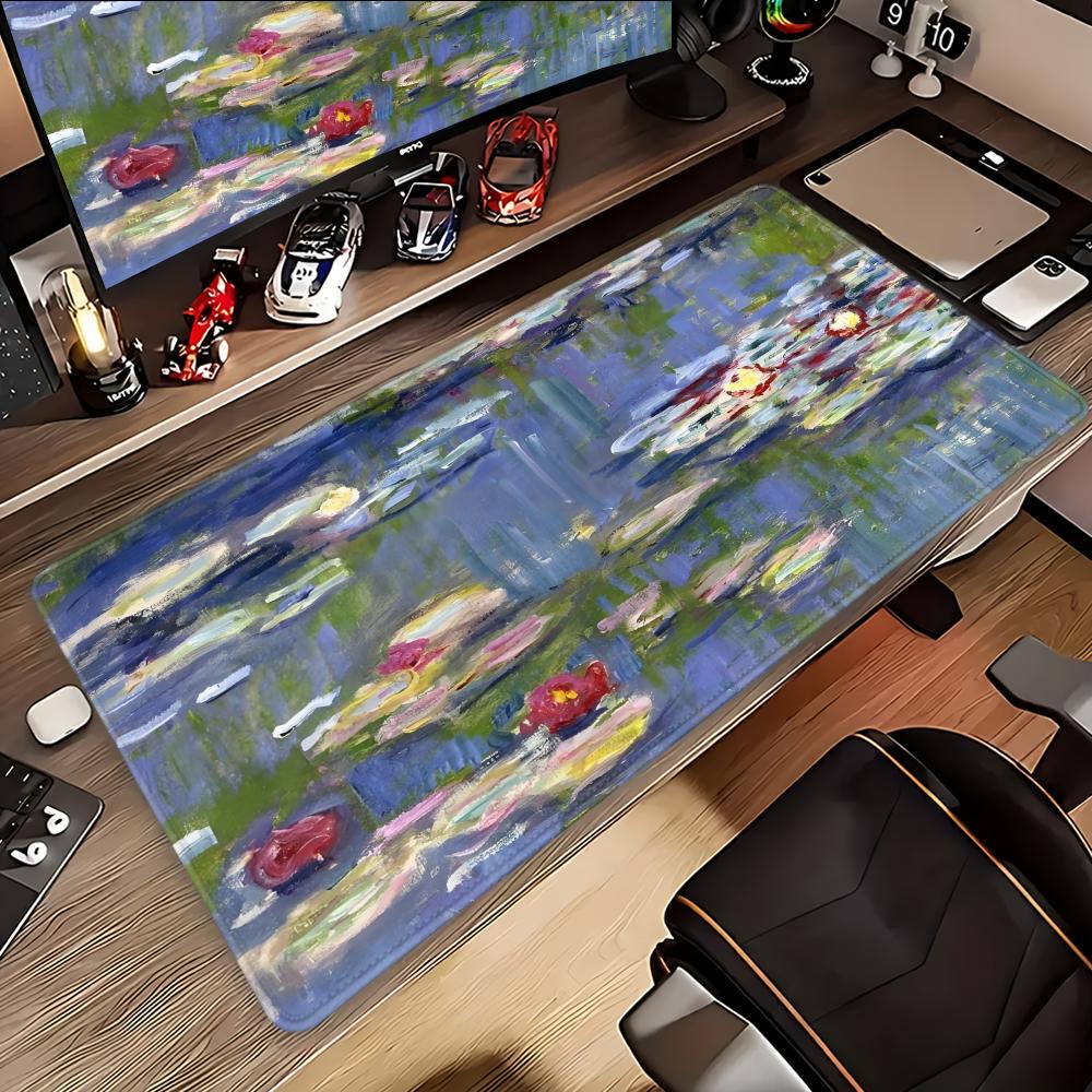 Mouse Pad Desk Mouse Pad Cute HD Desk Pad Extended Gaming Keyboard Mats Large 100x50cm XXL Claude Monet Gamer Mousepad