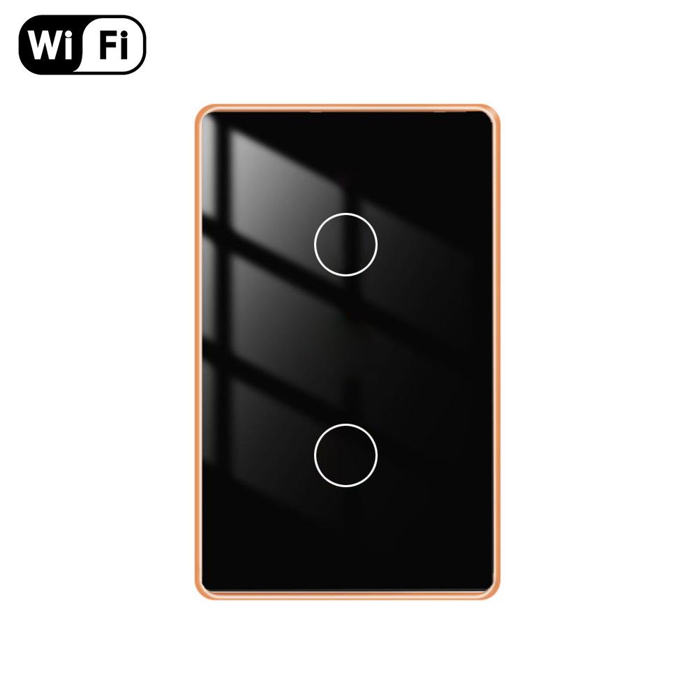 Graffiti Metal Frame 6-Gang WiFi Touch Switch with Alexa and Tuya Voice Control