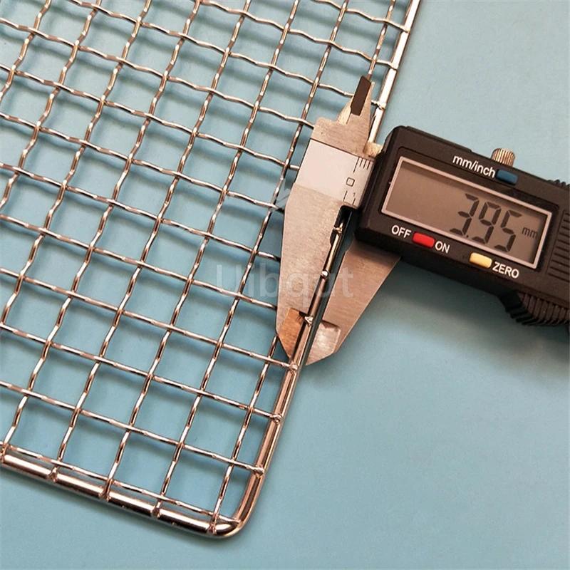 304 Edelstahlnetz BBQ-Grill Antihaft-Grillmatte Gitter rechteckig BBQ-Grill Grillnetz Grillnetz Grillwerkzeuge-B