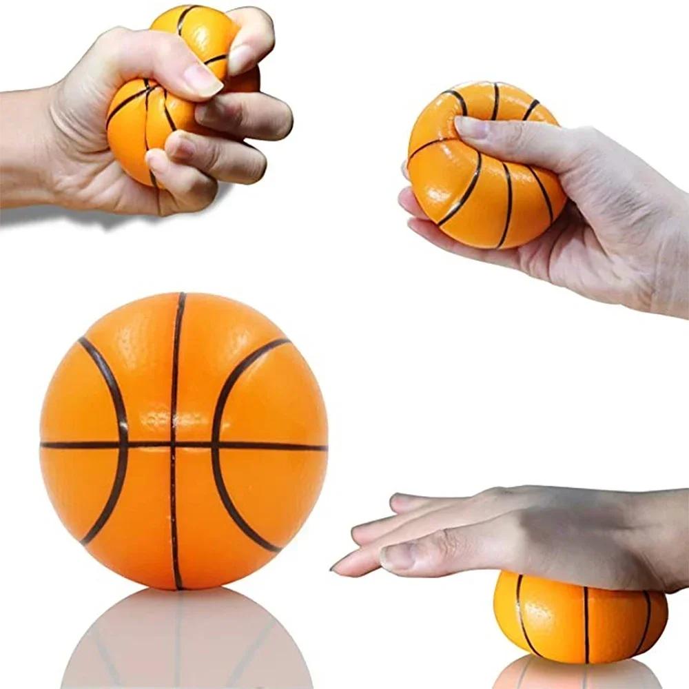 3/4pcs Anti Stress 63mm Basketball Baseball Soft Football Tennis Foam Sponge Decompression Vent Stress Balls Soccer  Foosball