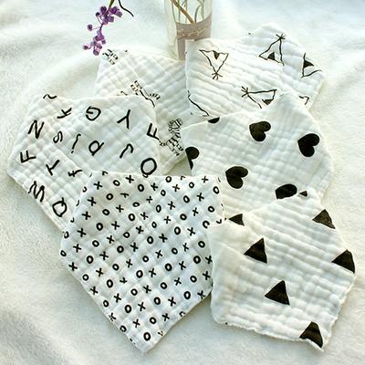 Baby Musselin Lätzchen Gaze Dreieck Speichel Handtuch 100 % Baumwolle Neugeborene Spucktuch Taschentuch Gesichtstuch für Babypartygeschenke