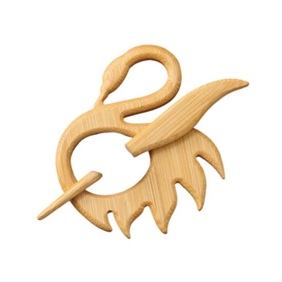 Wooden Animal Brooch Cute Dog Cat Sweater Pin Handcrafted Bird Rabbit Bear Turtle Scarf Brooch Pin for Sweaters Scarves Shawls