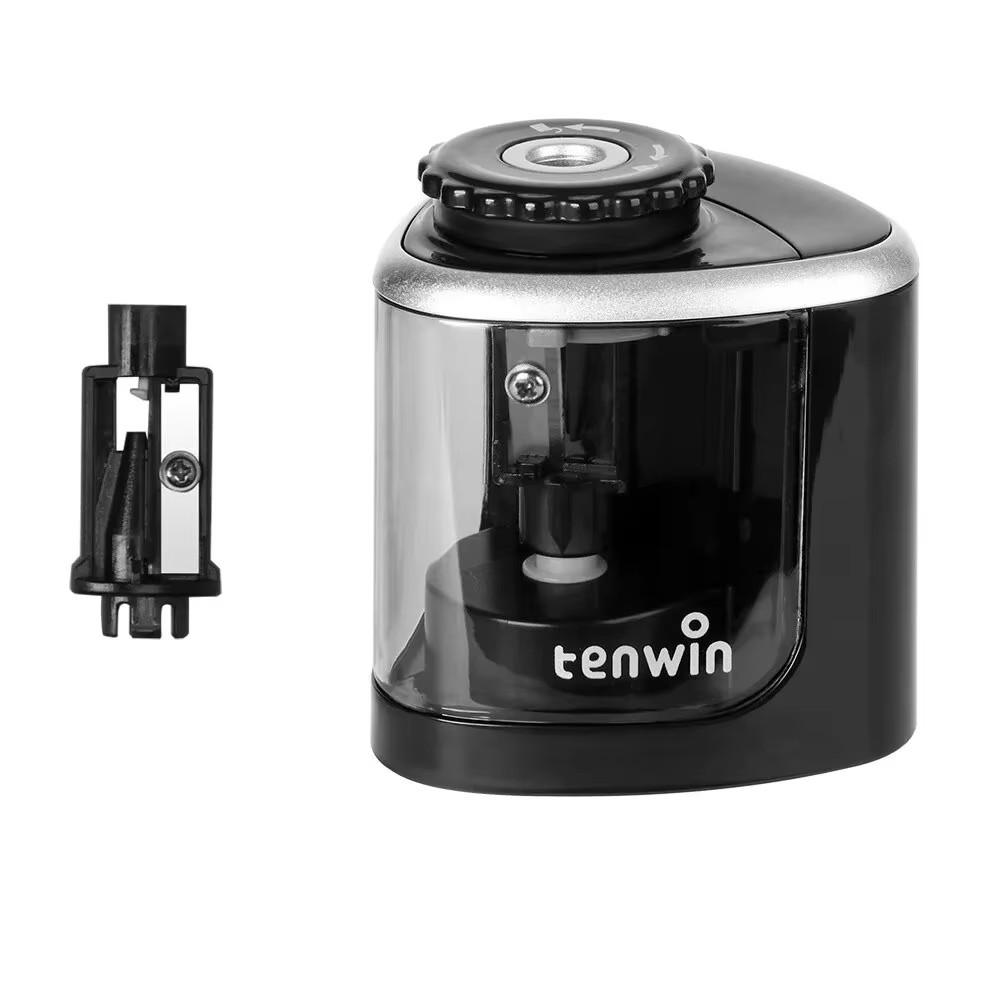 Tenwin 1pc Electric Single Hole Pencil Sharpener, Suitable For 6-8mm Pencils, School/office Quick Sharpener (excluding Battery)