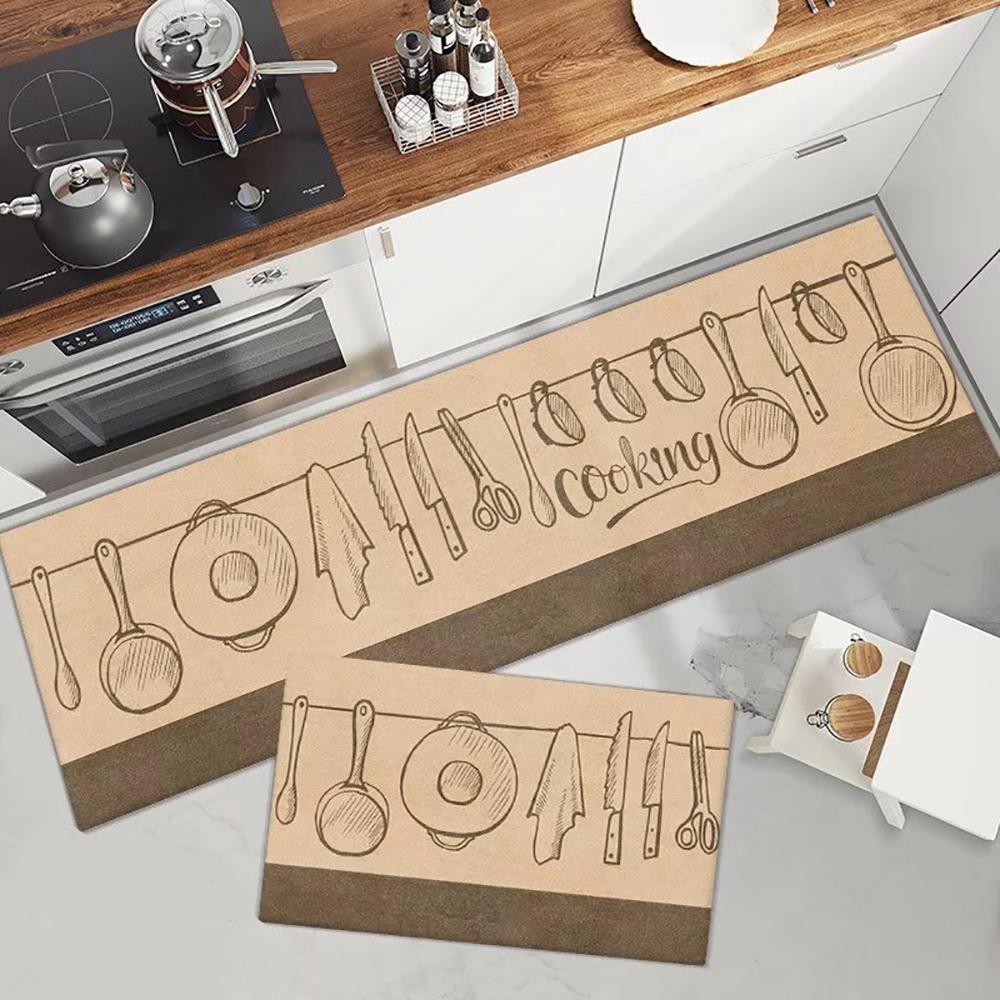 Tappetino da cucina Tappeto a striscia lunga per corridoio della camera da letto Tappeto morbido e antiscivolo Tappetino per ingresso Accessori da cucina