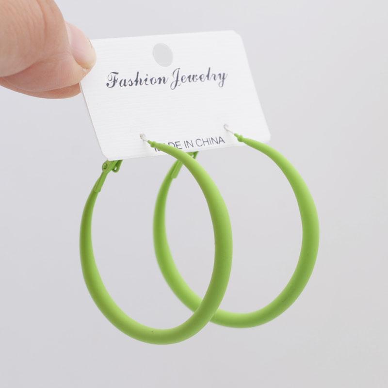 Mote Luksusbøyle Stort godteri smykker Sirkel bøyle øredobber for kvinner Kvinnelig øre for ring Mote smykker Nattklubb Dame øredobber Tilbehør