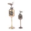 Metal Standing Crane Hollow Lamp Sandalwood Fragrance Censer Smoking Backflow Incense Holder Tea House Ornaments Home Decor