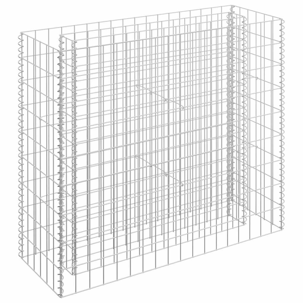 Vidaxl Podwyższona Donica Gabionowa, Galwanizowana Stal, 90X30X90 Cm