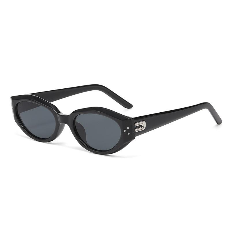 GM European and American small frame retro cat eye sunglasses for women's senior and thin hot-selling men's UV protection sun eye