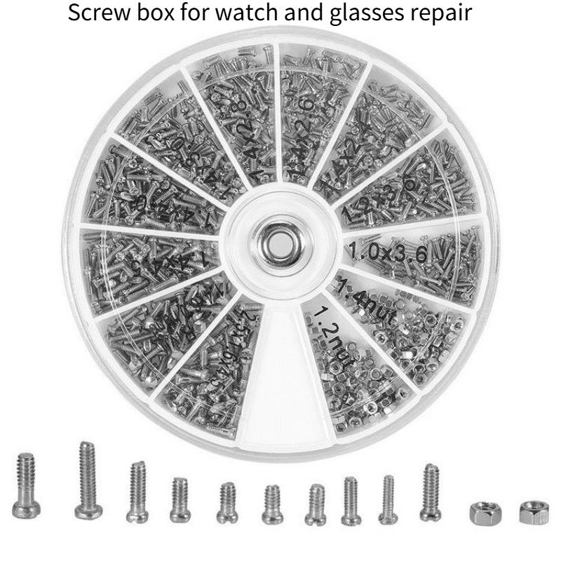 600pcs 12 Kind of Small Screws Nuts Electronics Assortment Kit M1 M1.2 M1.4 M1.6