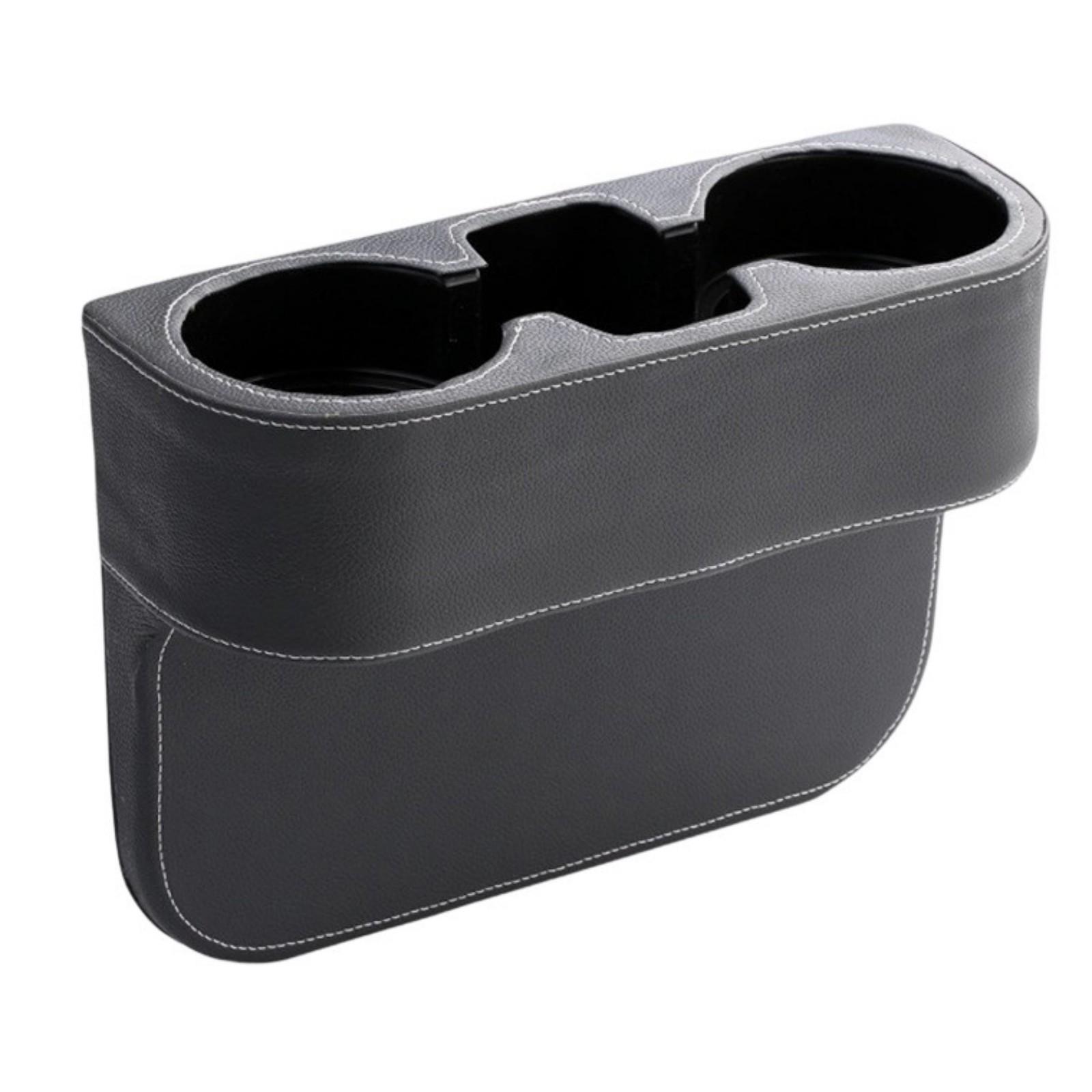 

Leather Vehicle Seat Side Storage highlighting Beverage Stand Perfect For Keeping Items Secure And Preventing Loss