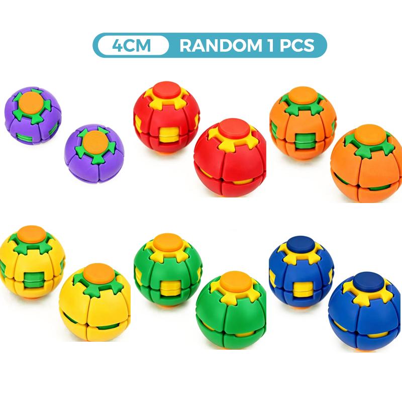 3D-gedruckter Fingerspitzen-Spin-Fidget-Ball Druckklick-Verformungsspielzeug Multifunktionaler sensorischer Stressabbau für Zuhause Büro Außenbereich