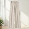 2026 New Ice Silk Mom Pants: Lightweight Summer Style, Versatile Straight-Leg, Casual Nine-Tenths Length for Middle-Aged and Elderly Women.