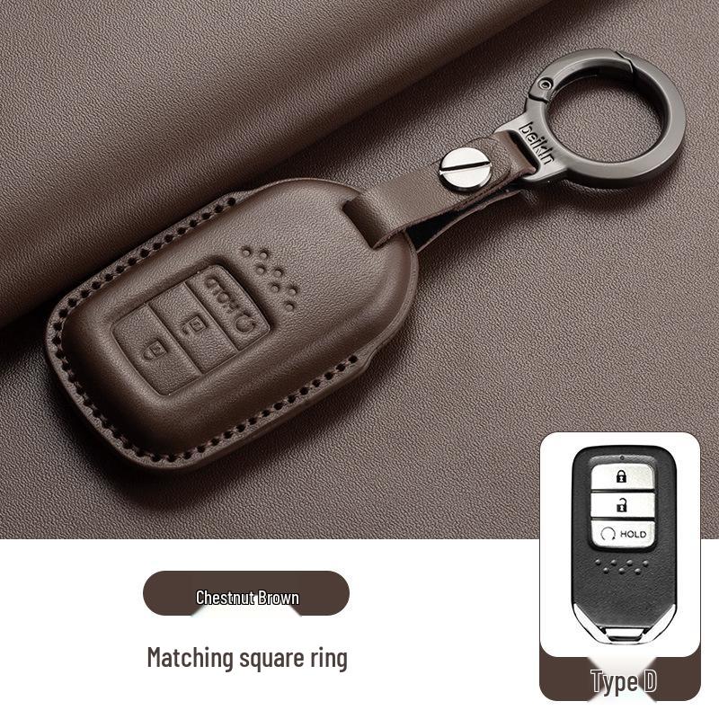 

Stylish Key Cover for Honda Civic, CRV, Accord, XR-V, Crown Road, HR-V, Insight, and Haoying – Brown, Eleventh Gen.