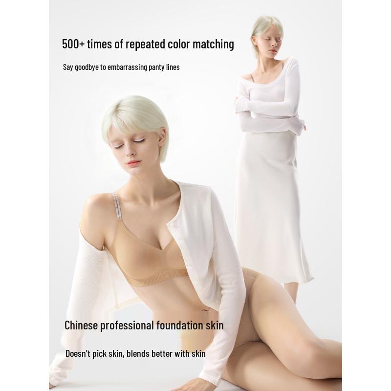 Original Foundation Seamless Bra: Invisible Underwear with Thin Straps, Backless Design, Jelly Strips, Soft Support, and Armpit Fat Collection.
