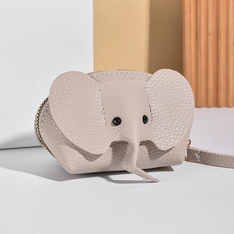 Kožená taška na peníze Pu Leather Peněženka Dámská Peněženka na mince s kroužkem na klíče Multifunkční úložné tašky na zip Pouzdro na klíče