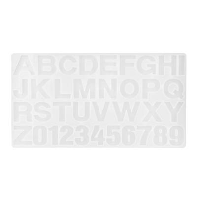 Moule Numéro Silicone Transparent Flexible Moule Lettre pour Pendentifs Décoration DIY