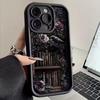 Retro Bücherregal Handyhülle für Apple iPhone 14/15 Pro, 16 Pro und 17 Pro Max
