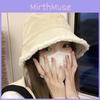 Warm Chic Lamb Wool Bucket Hat For Winter Women Stylish Cozy Fuzzy Cute Hat Fisherman