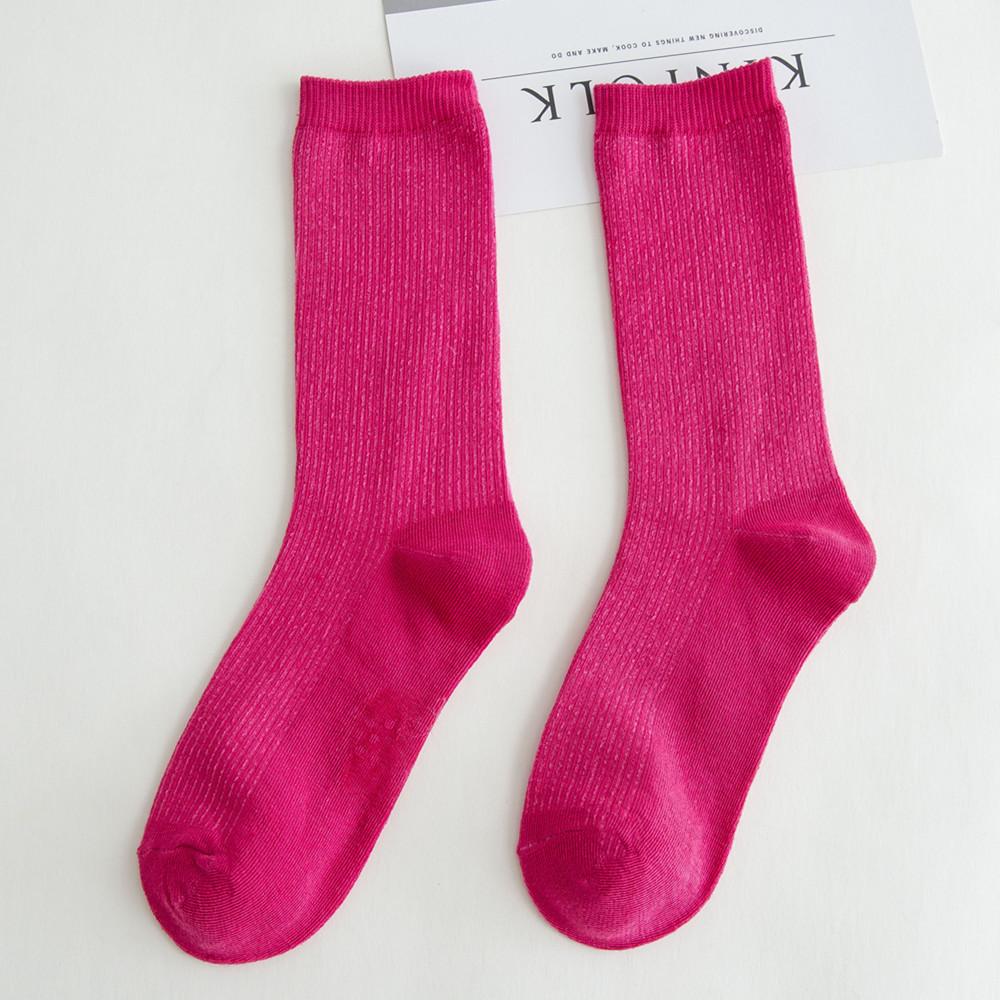 

Женские однотонные средние носки-трубочки, противоскользящие, впитывающие пот, износостойкие легкие чулки