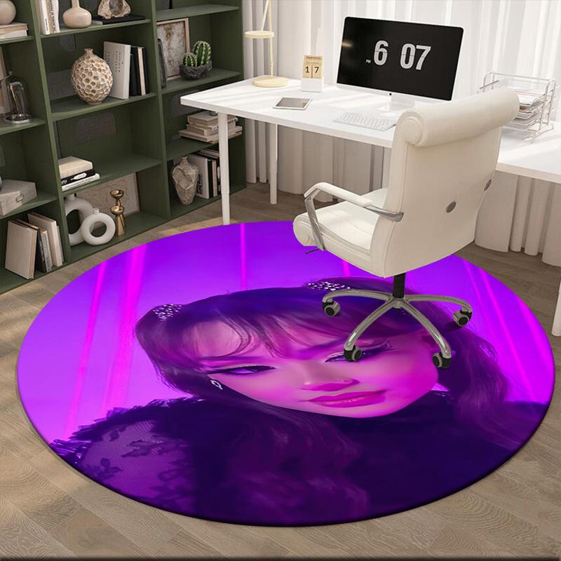 

1pc Ayliva tour poster Round carpet Painted Printed circular carpet, home door mat, outdoor travel protection carpet 80x80cm( 31x31in)