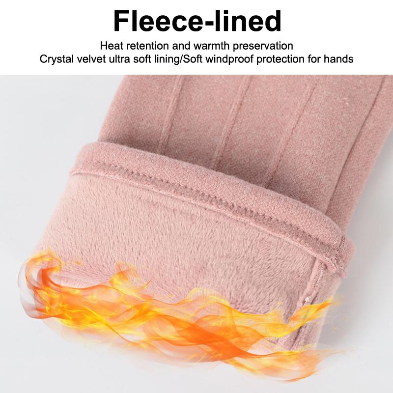 Women Men Winter Thick Plush Gloves Fashion Warm Suede Outdoor Guantes Lady Touchscreen Driving Gloves Sports Cycling Mittens