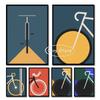 Vintage Bicycle Poster Cycling Bike Bauhaus Canvas Painting Modern Minimalist Wall Art Print Picture Home Room Decor Biker Gift
