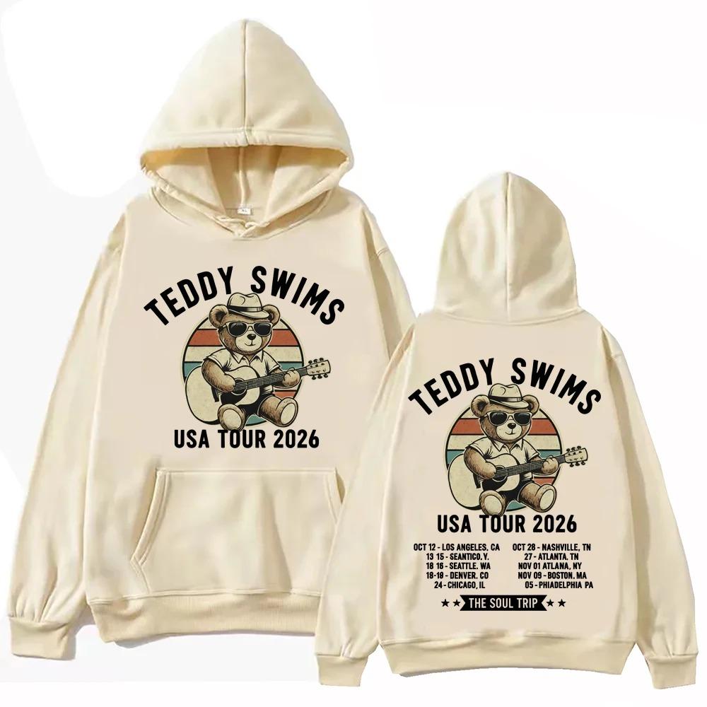 

Teddy Swims The Soul Trip Tour 2026 Hoodie Man Woman Harajuku Long Sleeve Pullover Tops Sweatshirt Gift Y2K 4XL сірий