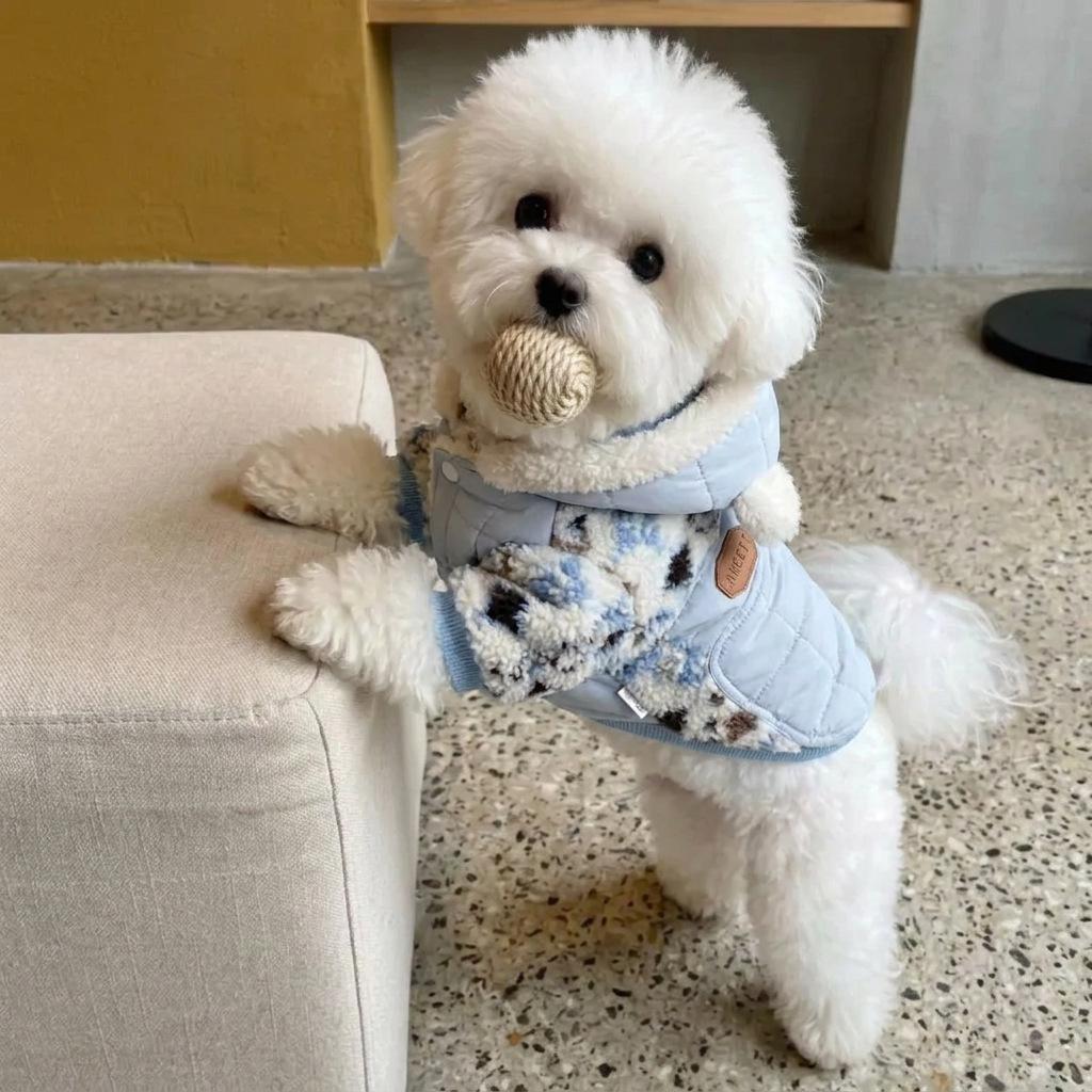 Winter and Autumn Pet Clothing - Small Dog Fuzzy Jacket with Padding - Dog Clothes