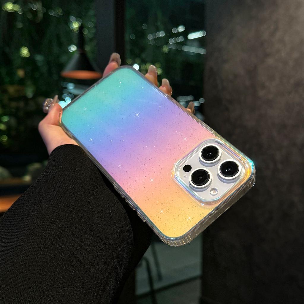 Applicable To Iphone16 Color-plated Phone Cases, N52 Magnetic Attraction, Apple 15 Transparent Glitter, Samsung S24ultra