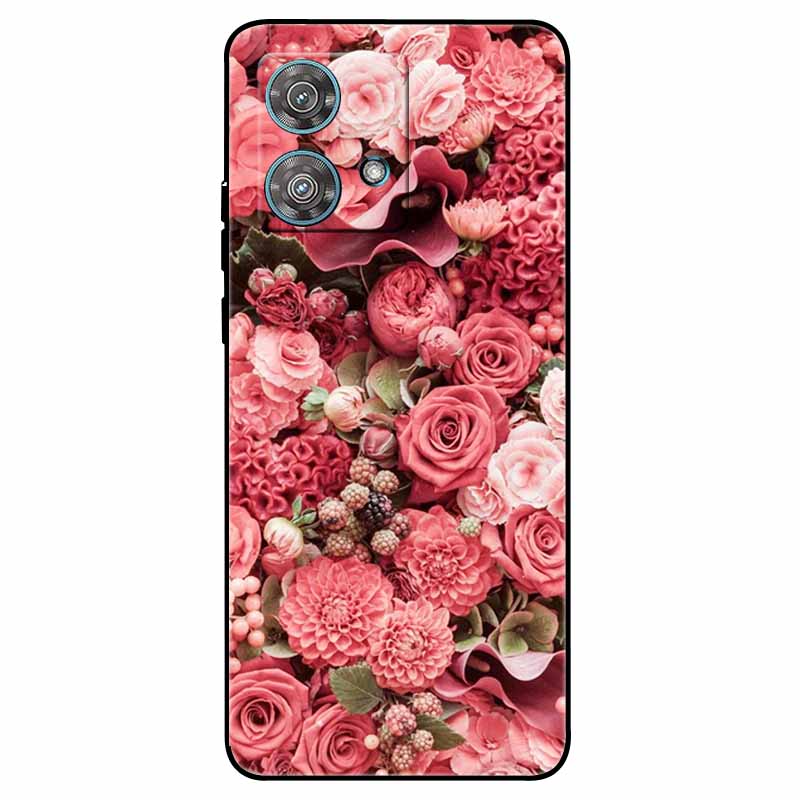 Skirta Moto G84 5G dėklas Silikoninis Minkštas Spausdintas Katės Drugelio Telefono Dangtelis Motorola MOTO G84 TPU Dangtelis MotoG84 G 84 Madingas Maišelis