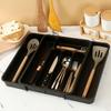 Expandable Drawer Organizers for Utensils Holder,Adjustable Cutlery Tray,Plastic Drawer Dividers Organizers for Kitchen