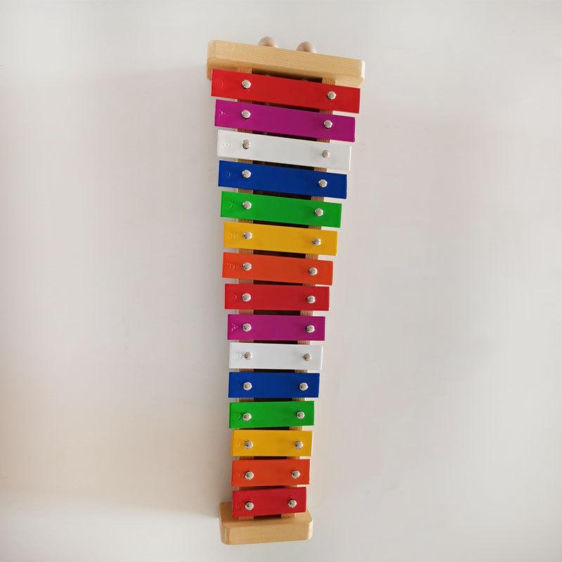 15-Note Aluminum Xylophone - Colorful Orff Instrument for Kindergarten & Early Education
