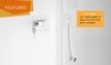 Guardianite Premium Refrigerator Lock with Key Lock Built-in (White)