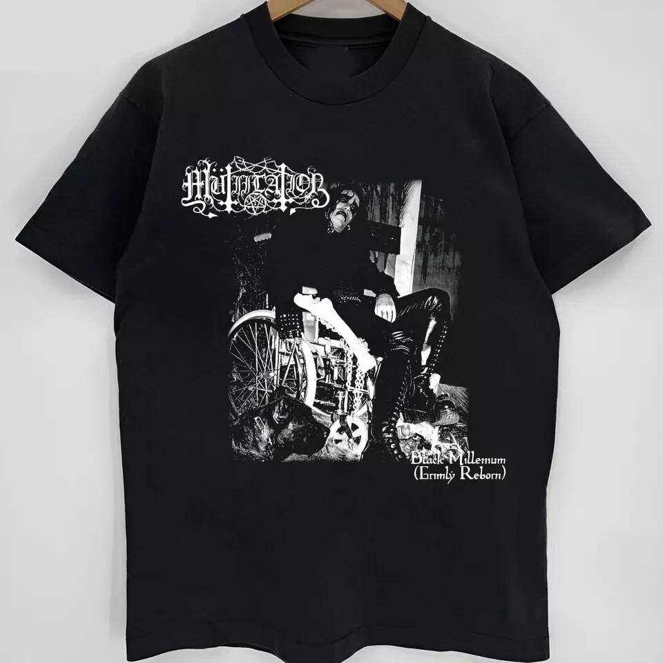 Rare Mütiilation Band Black Millenium Album Hip Hop Black Unisex Shirt Unisex T-Shirt XXXXL
