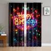 2pc,  Curtains Happy Birthday Light Filter Summer Party Decorations Use for Apartment Decoration