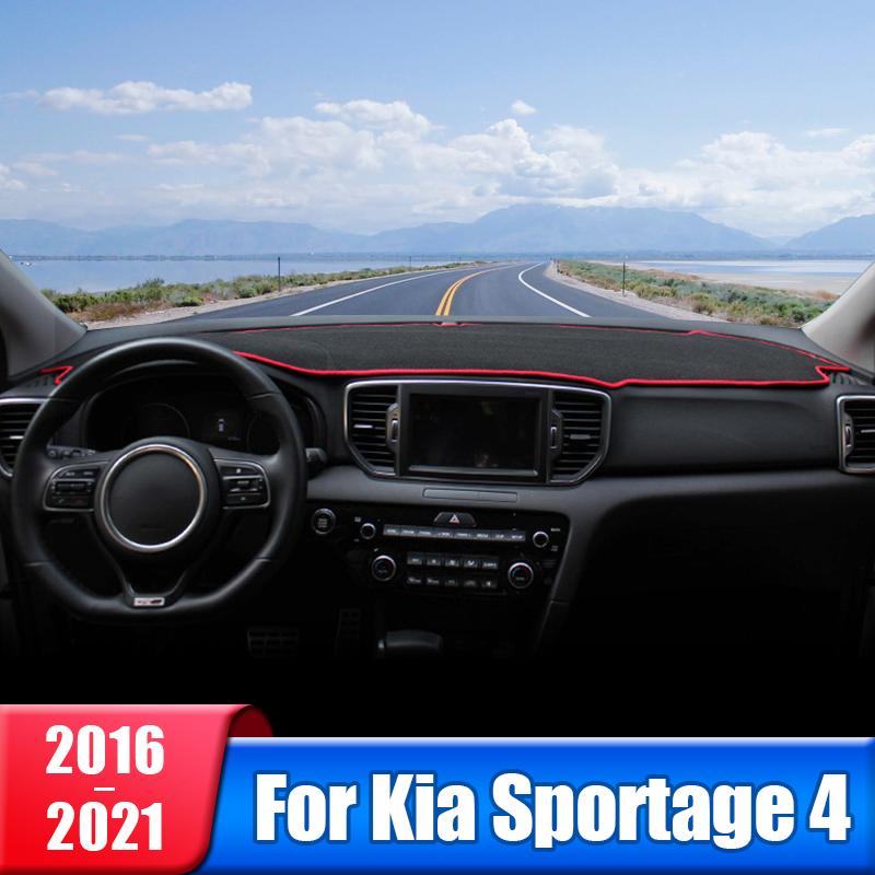 Car Dashboard Cover For Kia Sportage 4 QL 2016 2017 2018 trument Desk Sun Shade Mat Dash Non-slip Accessories