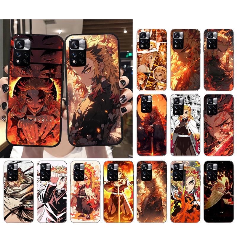 Rengoku Demon Slayer Phone Case For Xiaomi Redmi Note 13 12 Pro 11S 11 10 Pro 10S 12S Redmi 10 9C 13C