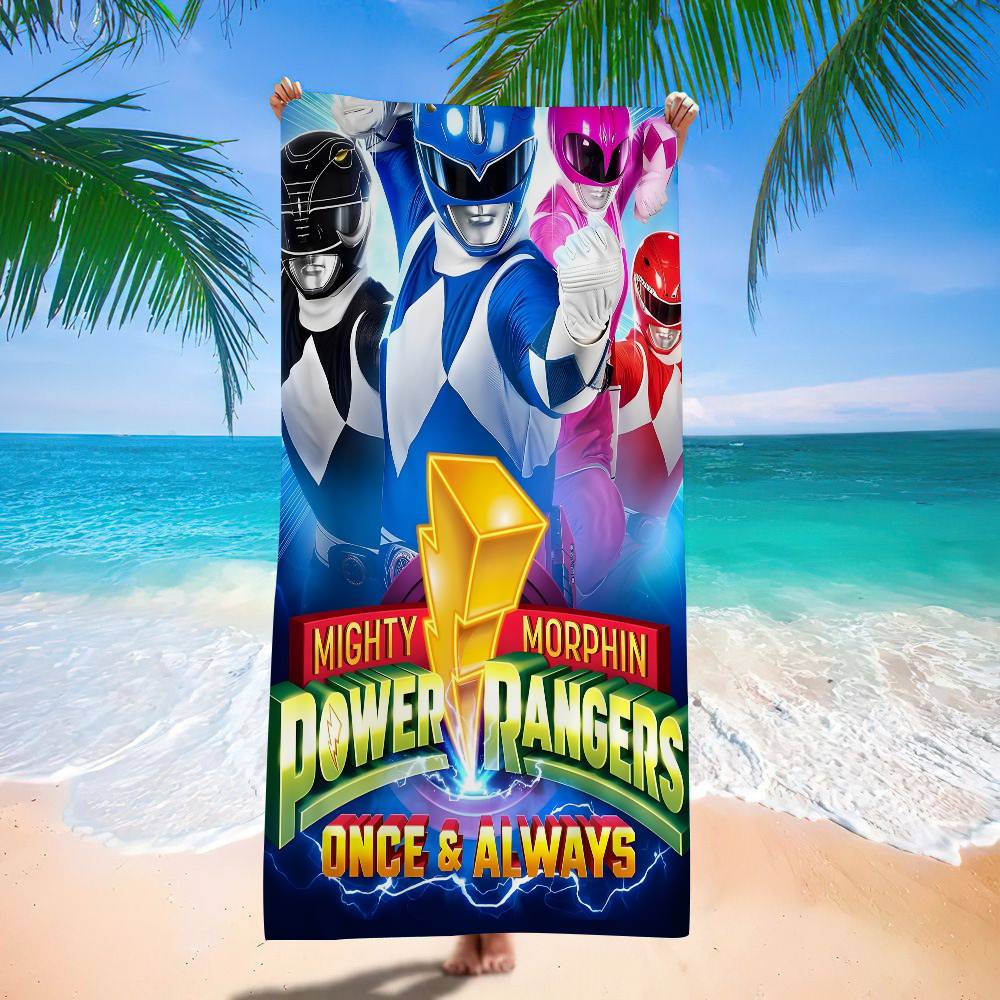 M-Mighty M-Morphin Power Rangers Big Microfiber Beach Towels Dry Towel Sand Beach Towels Pool Towel for Travel Swim Pool Yoga