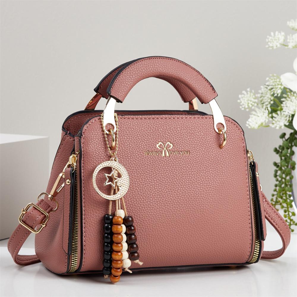 New PU Leather Handbags Structured High-end Ladies Handbag Multi-Compartment Vintage Tote Bag Gift