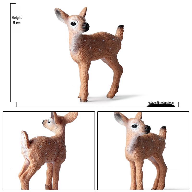 Cross-Border Christmas Wildlife Toy Set: White-tailed & Sika Deer Static Model
