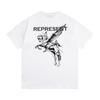 Summer Men's and Women's Represent Pegasus Warrior Print T-Shirt Streetwear Casual Tee