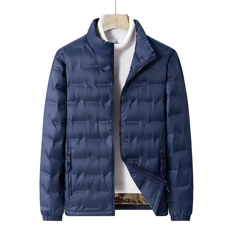 Men Winter Down Jacket Men Hooded Waterproof Windproof Puffer Jacket Detachable Hat Coat Casual Lightweight Down Jacket Male