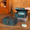 Vintage Wooden Jewelry and Storage Box with Lock