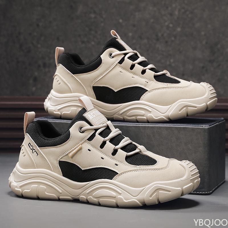 Fashion 2025 Breathable Mesh Shoes Trendy Beige Black Casual Sneakers Men Comfortable Fashion Sneakers for Everyday Wear Zapatos Homme