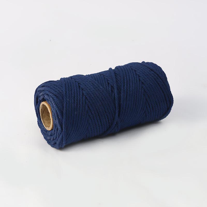 4mm Multi-Strand Macaron Colored Cotton Rope for DIY Tapestry & Decorative Weaving.